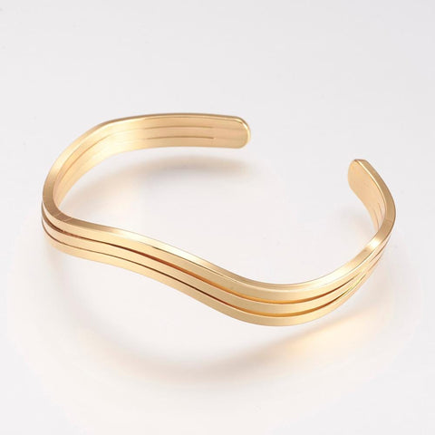 BeadsBalzar Beads & Crafts (GQB8100-C04) Brass Cuff Bangle, 50x58mm (1 PC)