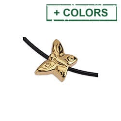 BeadsBalzar Beads & Crafts (GQB8661-X) Alloy 9 x 12.8mm Butterfly slider (4 PCS)