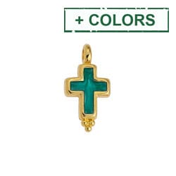 BeadsBalzar Beads & Crafts (GQC8380-X) Alloy Cross motif ethnic pendant 17x9mm (2 PCS)