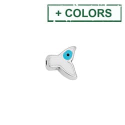 BeadsBalzar Beads & Crafts (GQC8709-X) Alloy Whale tail 9x8.6mm bead Φ1.5mm (2 PCS)