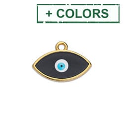 BeadsBalzar Beads & Crafts (GQE6804X) 17 x 12mm Eye wireframe Vitraux pendant (1 PC)
