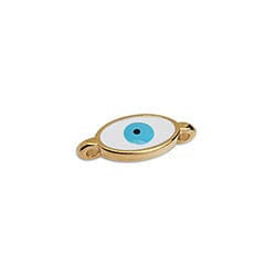 BeadsBalzar Beads & Crafts (GQE7069A) Eye oval with 2 eyes and hole 1.5mm (2 PCS)