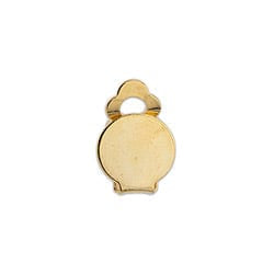 BeadsBalzar Beads & Crafts (GQE7079A) 24KT GOLD PLATED (GQE7079X) Brass clip-on base for earring round 10mm (4 PCS)