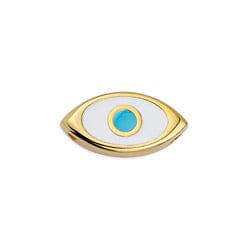 BeadsBalzar Beads & Crafts (GQE7201A) Eye motif oval with 2 holes Φ1.5mm 10x18mm (1 PC)