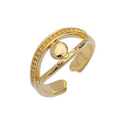 BeadsBalzar Beads & Crafts (GQE7443A) Ring ethnic eye with grains 17mm (1 PC)