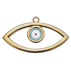 BeadsBalzar Beads & Crafts (GQE7645A) Eye pendant 73x40mm (1 PC)