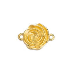 BeadsBalzar Beads & Crafts (GQF7448A) 18mm Rose motif with 2 rings (2 PCS)