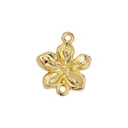 BeadsBalzar Beads & Crafts (GQF7458A) Flower organic 16mm with 2 rings (2 PCS)