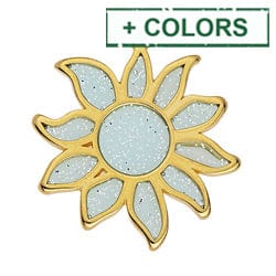 BeadsBalzar Beads & Crafts (GQF8710-X) Alloy Flower motif vitraux pendant 28x29mm (1 PC)