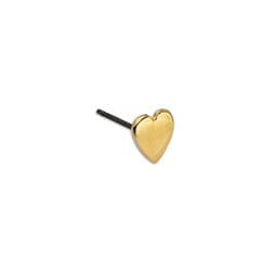 BeadsBalzar Beads & Crafts (GQH7641A) Earring plain heart 7.5mm with titanium pin (2 PCS)