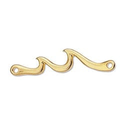 BeadsBalzar Beads & Crafts (GQL7089A) Waves motif with 2 rings 30X7MM (4 PCS)