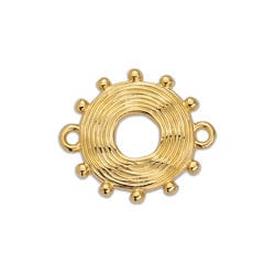 BeadsBalzar Beads & Crafts (GQL7144A) Round ethnic motif with big grains with 2 rings 20x17mm (2 PCS)