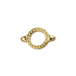 BeadsBalzar Beads & Crafts (GQL7200A) Component ring with grains with 2 rings Φ1.5mm 10x16mm (2 PCS)