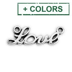 BeadsBalzar Beads & Crafts (GQL7240X) Component "Love" 28x10mm (4 PCS)