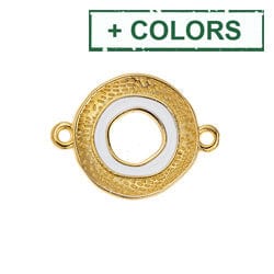 BeadsBalzar Beads & Crafts (GQL7724X) Round motif wtih textured pattern 22X16MM (2 PCS)