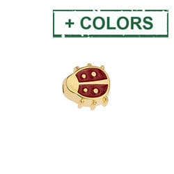 BeadsBalzar Beads & Crafts (GQL8522-X-20PC) Alloy Bead ladybug Φ2mm 9,5x9mm (20 PCS)