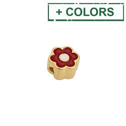 BeadsBalzar Beads & Crafts (GQL8557-X) Alloy Bead 8x9mm daisy Φ2mm (2 PCS)