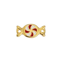 BeadsBalzar Beads & Crafts (GQM8528-G) Alloy Candy 8x16mm motif with 2 rings (2 PCS)