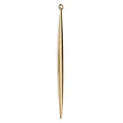 BeadsBalzar Beads & Crafts (GQP6720A) 3.5 x 60MM Drop  pendant 24KT GOLD PLATED (2 PCS)