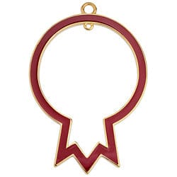 BeadsBalzar Beads & Crafts (GQP6786A) 47x70mm Pomegranate wireframe motif with 1 ring pendant (1 PC)