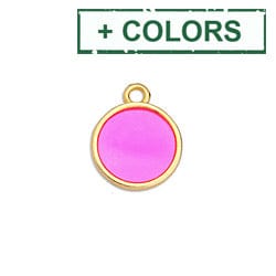 BeadsBalzar Beads & Crafts (GQP6870X) 11 x 14MM Round wireframe Vitraux pendant (2 PCS)
