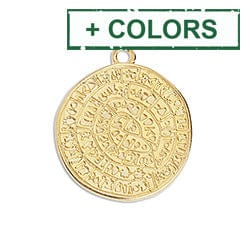 BeadsBalzar Beads & Crafts (GQP6875X) Disc of Phaistos 20mm pendant (2 PCS)