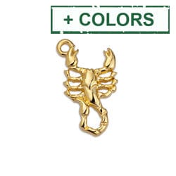BeadsBalzar Beads & Crafts (GQP7065X) Scorpion motif charm 20X12MM (2 PCS)