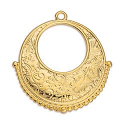 BeadsBalzar Beads & Crafts (GQP7082A) Ethnic round motif with grains pendant 30mm (1 PC)