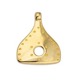 BeadsBalzar Beads & Crafts (GQP7215A) Motif ethnic paddle shaped for 2mm pendant 20x24mm (2 PCS)