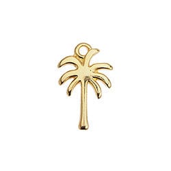 BeadsBalzar Beads & Crafts (GQP7345-A) Palm tree motif pendant 18MM (4 PCS)