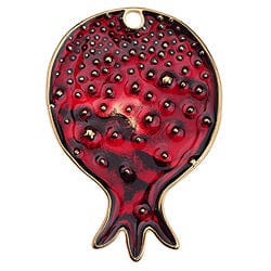 BeadsBalzar Beads & Crafts (GQP7644A) Pomegranate with snow 66mm (1 PC)