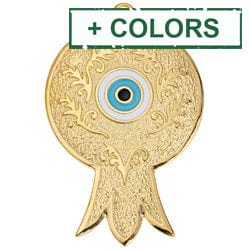 BeadsBalzar Beads & Crafts (GQP7652X) Pomegranate motif 48mm with eye pendant (1 PC)