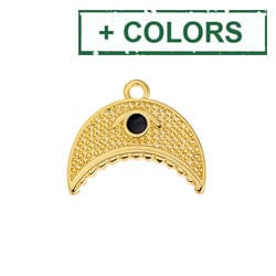 BeadsBalzar Beads & Crafts (GQP7657X) Moonbone with eye pendant 18x15m (2 PCS)
