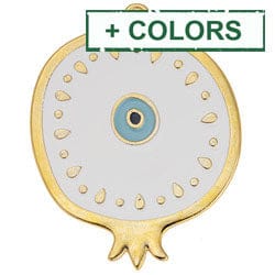 BeadsBalzar Beads & Crafts (GQP7715X) Pomegranate motif with eye pendant 55x71mm (1 PC)