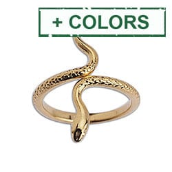BeadsBalzar Beads & Crafts (GQR6708X) Alloy Ring snake 17mm (1 PC)