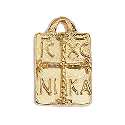 BeadsBalzar Beads & Crafts (GQR7071A) 24KT GOLD PLATED (GQR7071X) Religious symbol pendant 16X26MM (2 PCS)