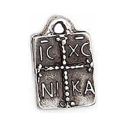 BeadsBalzar Beads & Crafts (GQR7071B) SILVER ANTIQUE (GQR7071X) Religious symbol pendant 16X26MM (2 PCS)