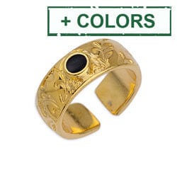 BeadsBalzar Beads & Crafts (GQR7080X) Ring with floral pattern 17mm (1 PC)