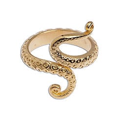BeadsBalzar Beads & Crafts (GQR7093A) Ring octopus tentacle 17mm (1 PC)