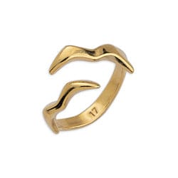BeadsBalzar Beads & Crafts (GQR7098A) Ring double gull 17mm (1 PC)
