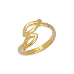 BeadsBalzar Beads & Crafts (GQR7149A) Ring double fish wire 17mm (1 PC)