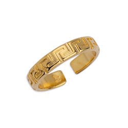 BeadsBalzar Beads & Crafts (GQR7226A) 24KT GOLD PLATED (GQR7226X) Band ring meanders 17mm (1 PC)