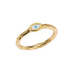 BeadsBalzar Beads & Crafts (GQR7659A) Ring slim with eye fixed size 17mm (1 PC)
