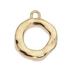 BeadsBalzar Beads & Crafts (GQT6719A) 22 x 5MM Toggle clasp bar with one ring 24KT GOLD PLATED (2 PCS)