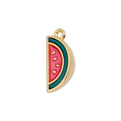 BeadsBalzar Beads & Crafts (GQT7227A) Motif watermelon pendant 18mm (2 PCS)