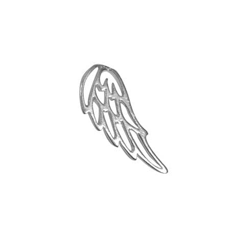 BeadsBalzar Beads & Crafts (GS2496A) Silver 925 Charm Angel Wing 6x13mm (4 PCS)