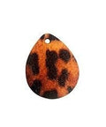 BeadsBalzar Beads & Crafts (GW5312) Wooden Pendant Drop Animal Print 20x25mm
