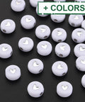 BeadsBalzar Beads & Crafts (HA7602-X) Plating Acrylic Beads, Metal Enlaced, Flat Round with Heart (10 GMS / +-70 PCS)
