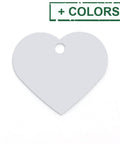 BeadsBalzar Beads & Crafts (HA8013-X) Colored Aluminum Double Sided Dog ID Tag Heart,  33x37.6mm (2 PCS)