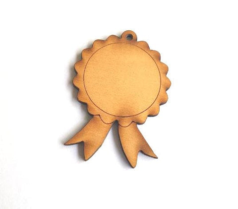 BeadsBalzar Beads & Crafts (HW-15B) WOOD PRIZE PENDANT 60MM X 40MM